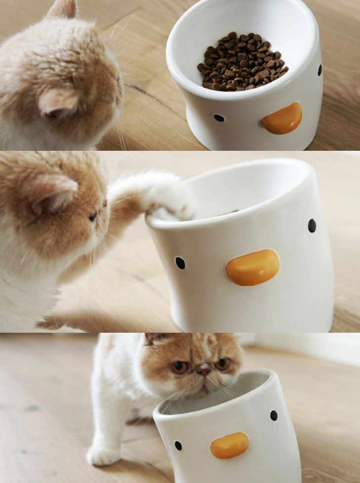 Duck-Shaped Food &amp; Water Bowl – Cute, Practical, and Stylish