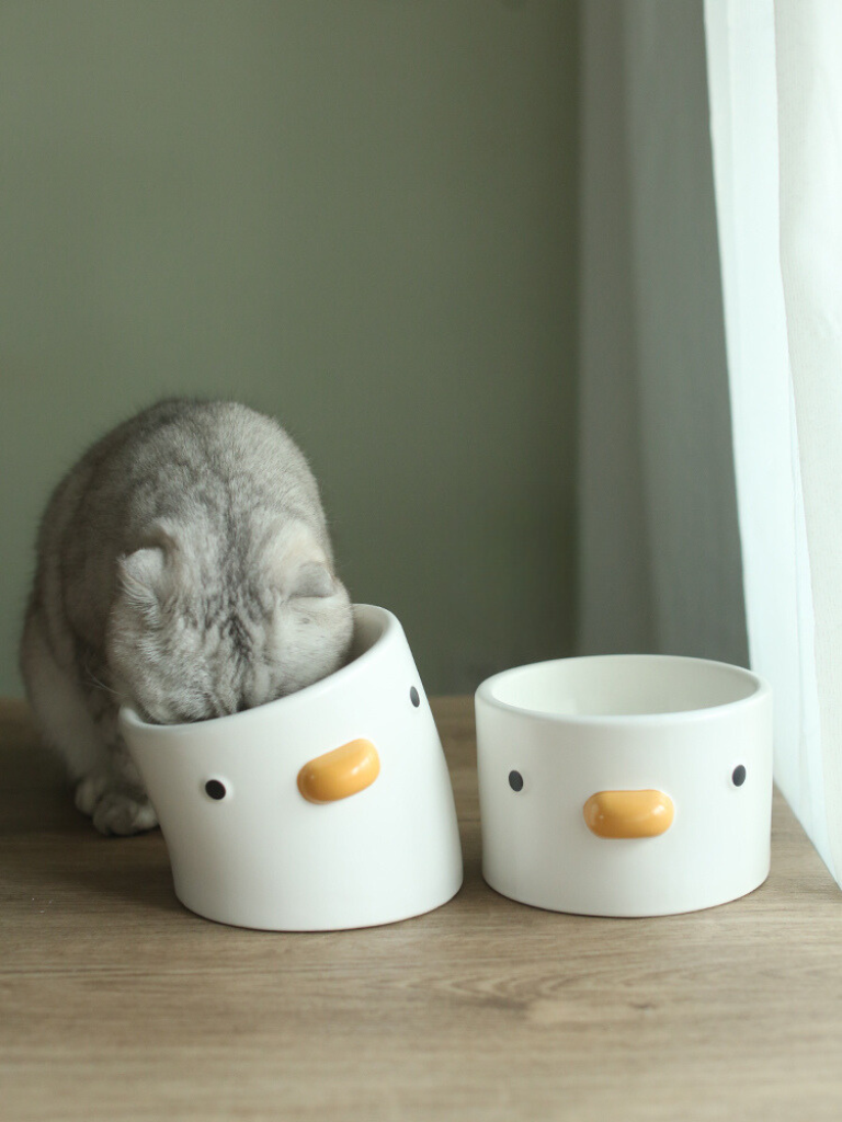 Duck-Shaped Food &amp; Water Bowl – Cute, Practical, and Stylish