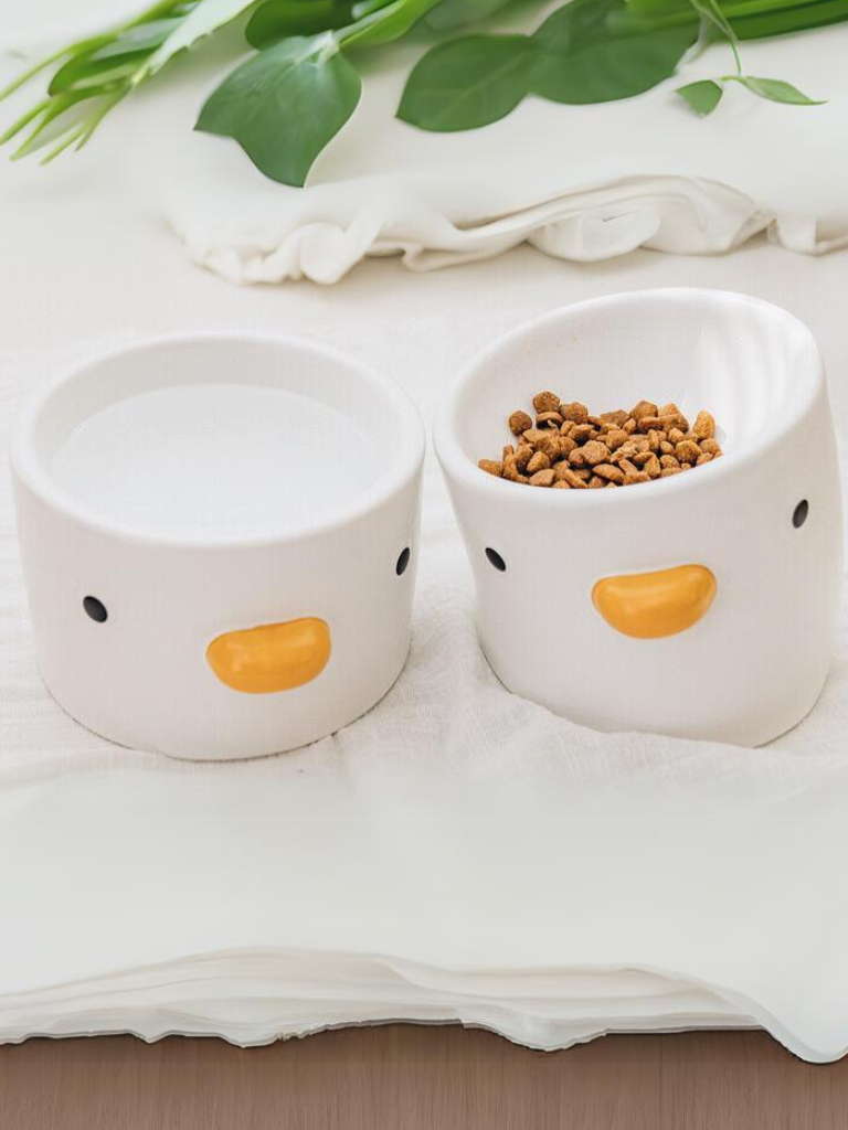 Duck-Shaped Food &amp; Water Bowl – Cute, Practical, and Stylish