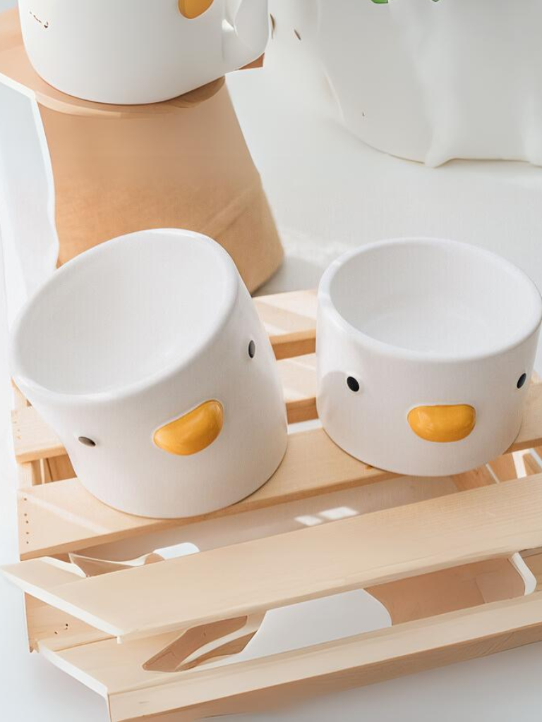 Duck-Shaped Food &amp; Water Bowl – Cute, Practical, and Stylish
