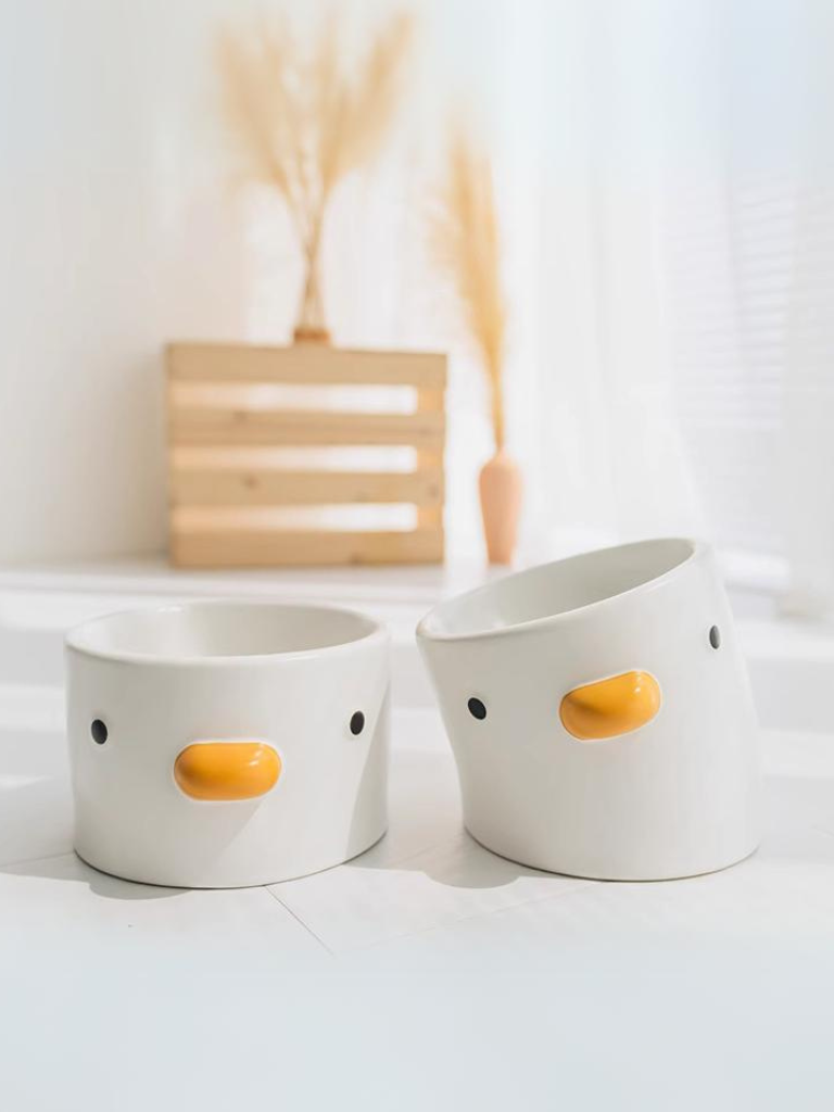 Duck-Shaped Food &amp; Water Bowl – Cute, Practical, and Stylish