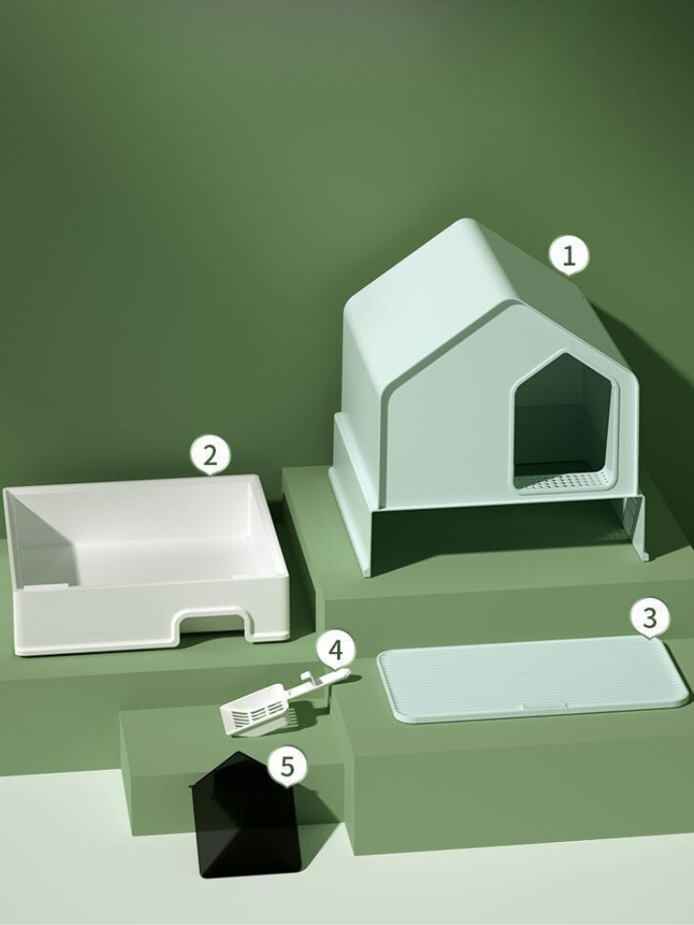 House Type Cat Toilet – Stylish, Spacious &amp; Easy to Clean