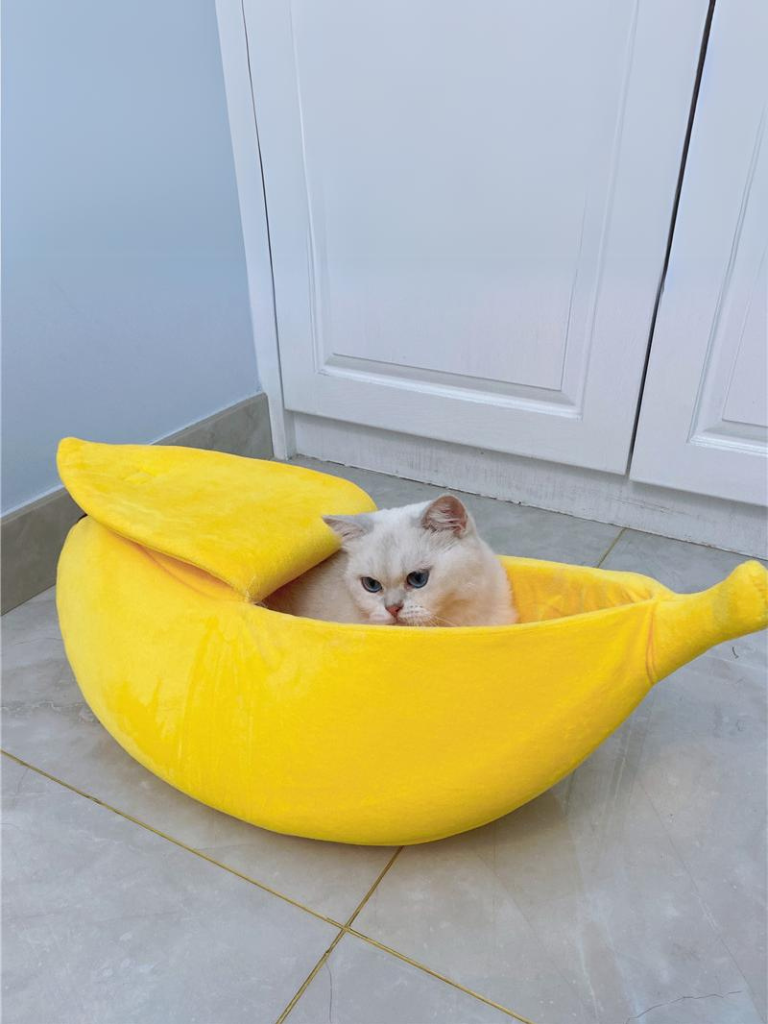 Banana Cat Bed – Cozy