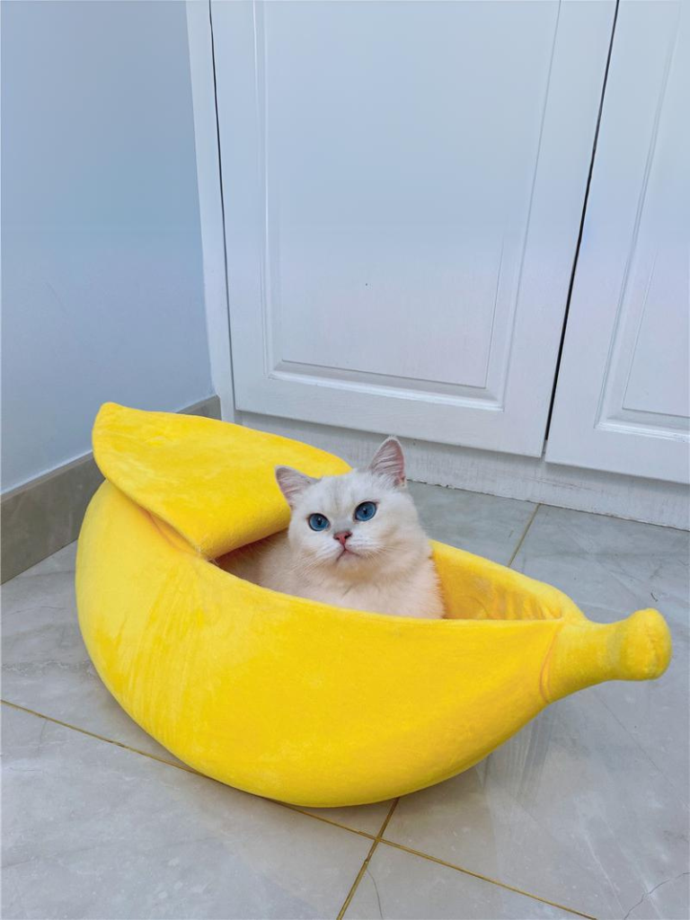 Banana Cat Bed – Cozy