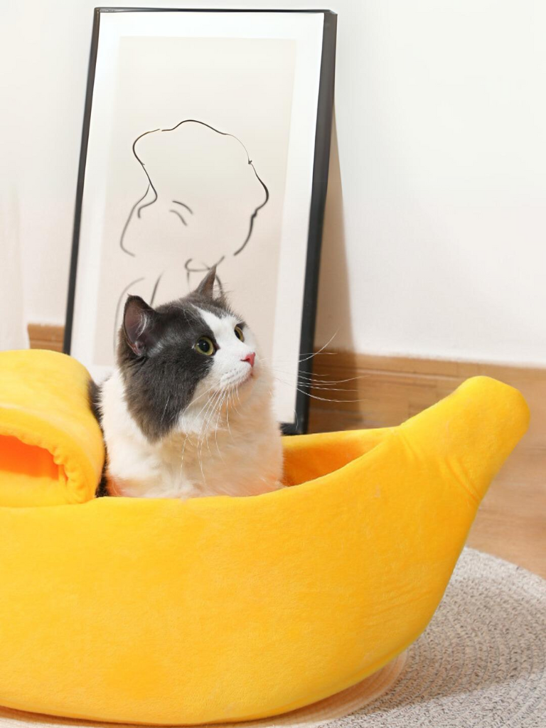 Banana Cat Bed – Cozy