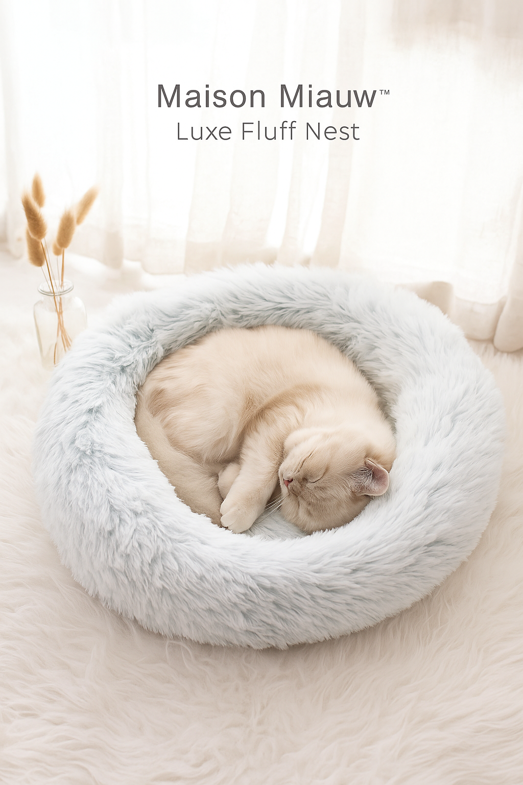 Luxe Fluff Nest | Ultra Soft Cat Bed
