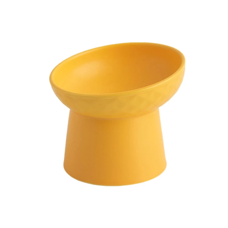 Ceramic Pet Food or Water Bowl with Stand - Elevated Pet Feeding Bowl
