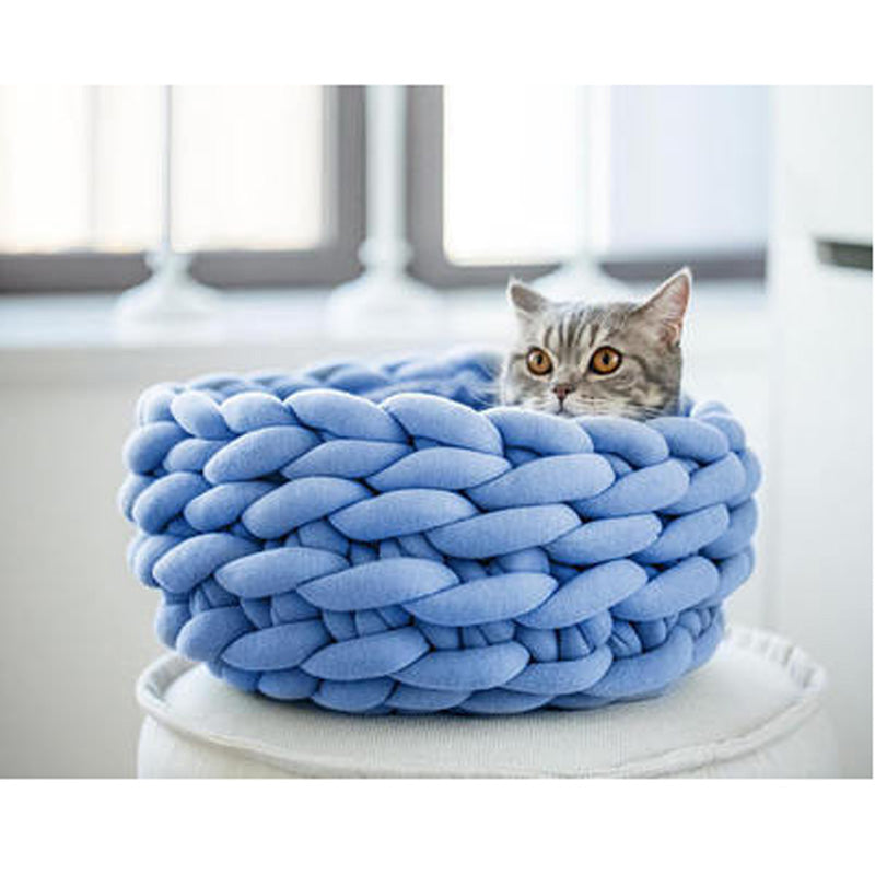 Handmade Knit Cat Bed