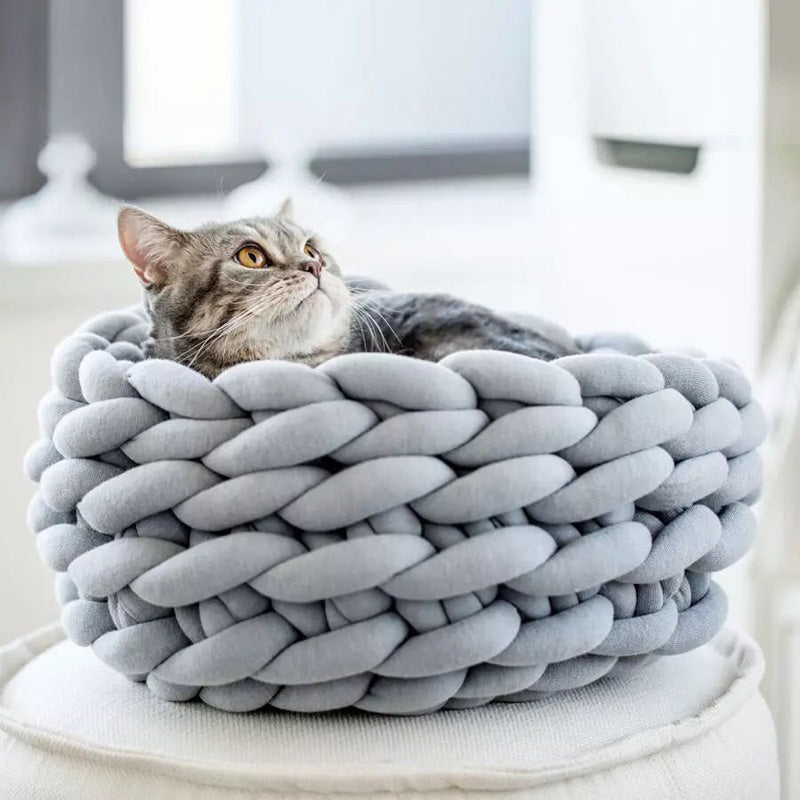 Handmade Knit Cat Bed