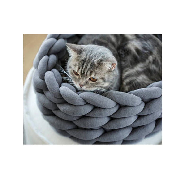 HealenLoop | Handmade Knit Cat Bed - 