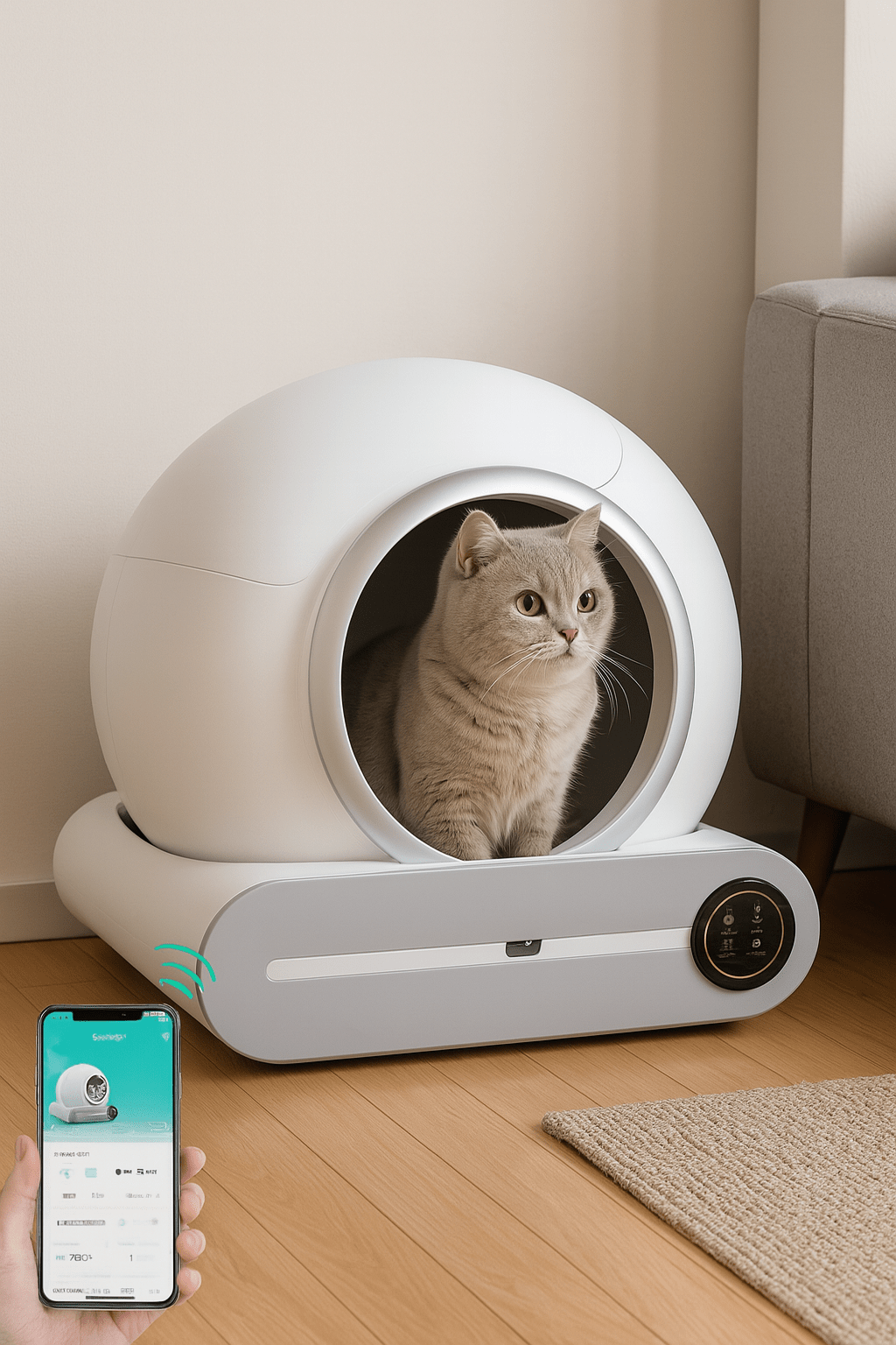 WhiskerWash | Self Cleaning LitterBox - 
